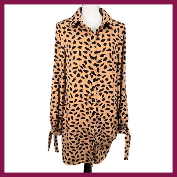 Missguided Dresses & Skirts - Missguided Animal Print Shirtdress‎ Size 4 with tags